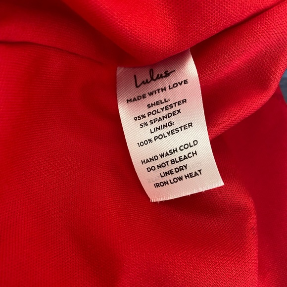 Lulus Red Ruched One-Shoulder Bodycon Midi Dress - Picture 3 of 8